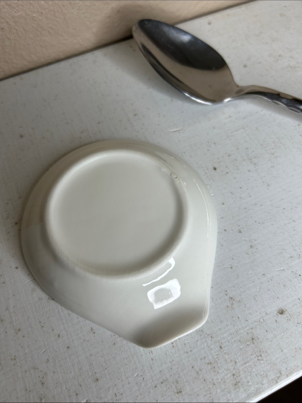 Ceramic Spoon Rest with 'Just a Little Moody' Cow Illustration - White - Picture 4 of 5